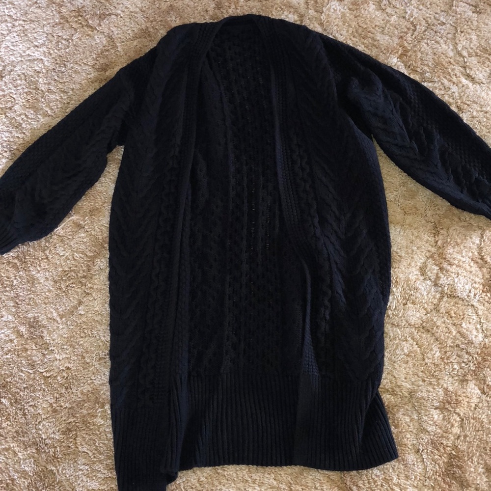 Black sweater cardigan